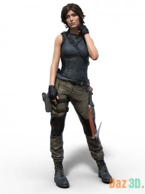 Lara Croft (SOTR) for Daz Studio Genesis 8 Female + Outfits-劳拉·克劳馥为工作室创世纪8女性服装