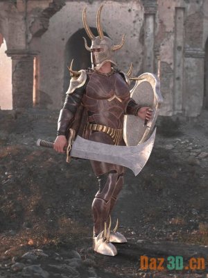 Mortal Warrior Outfit for Genesis 8 Male-凡人战士装备创世纪8男性
