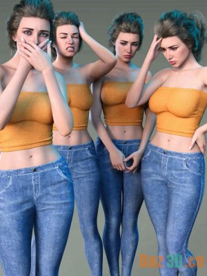 Z Negative Emotions Utility Pose Collection for Genesis 8 and 8.1-创世纪8和81的负面情绪实用姿势集合