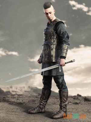dForce Leather Viking Armor for Genesis 9-《创世纪9》的皮革维京盔甲