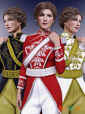 dForce Royal Princess Outfit Textures-皇家公主装纹理