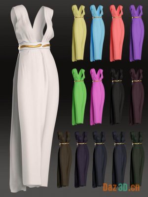 Elegant Cocktail Outfit dForce Dress for Genesis 8 and 8.1 Female-优雅的鸡尾酒会服装8和81女性