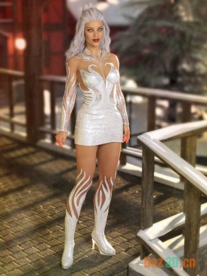 Frost Flower Outfit for Genesis 8 and 8.1 Females-创世纪8和81女性的霜花装备