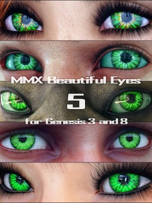 MMX Beautiful Eyes 5 for Genesis 3, 8, and 8.1-美丽的眼睛5为创世纪3，8和81
