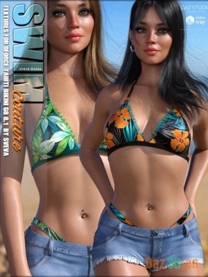 SWIM Couture Textures for dForce Tahiti Bikini-游泳时装纹理为塔希提岛比基尼