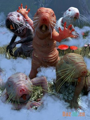 Unsightly Textures for the Storybook Naked Mole-rat for Genesis 8.1 Males-为创世纪81男性的故事书裸鼹鼠难看的纹理