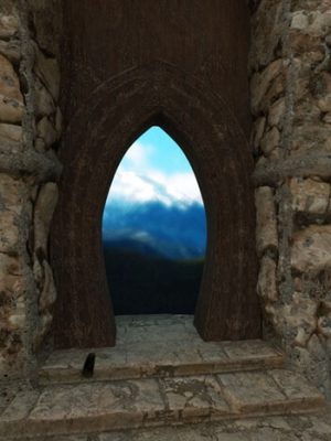 3D Scenery Magic Portal Backdrop-3风景魔法传送门背景