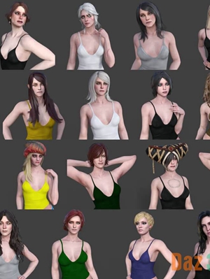 The Witcher 3 – Female Character Models for G8F-巫师38的女性角色模型