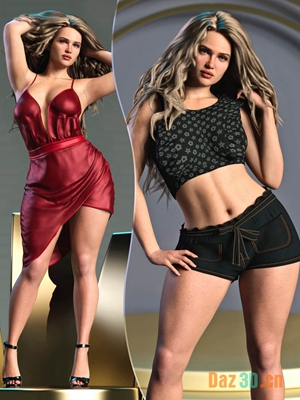 Z Curvy Confident Beauty Shape and Pose Mega Set for Genesis 9-曲线自信的美丽形状和姿势大型设置为创世纪9