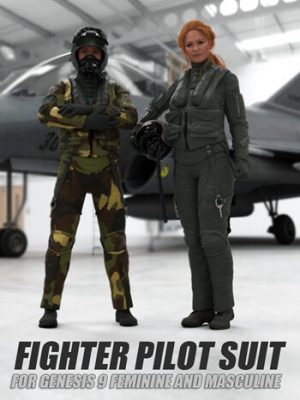 Fighter Pilot Suit for Genesis 9 Feminine & Masculine-战斗机飞行员套装为创世纪9女性和男性
