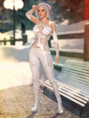 Frost Maiden Outfit for Genesis 8 and 8.1 Females-创世纪8和81女性的冰霜少女装备