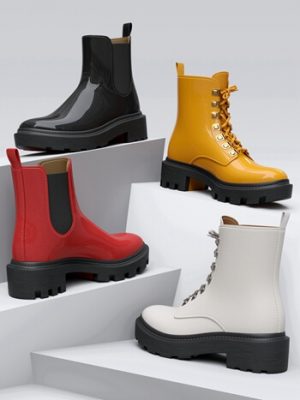 HL Fashion Boots for Genesis 9-创世纪9的时尚靴子