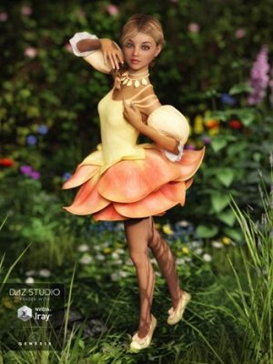 Rose Fairy Outfit for Genesis 3 Female(s) & Textures-创世纪3女性和纹理的玫瑰仙女装备