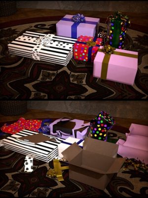 SY Rigged Gift Boxes Iray-操纵礼品盒