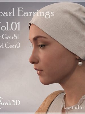 Arah3D Pearl Earrings Vol.01-3珍珠耳环01