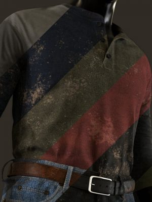 MI Henley Casual Outfit Texture Add-On-米亨利休闲装纹理添加