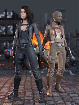 Rebel Militia Outfit for Genesis 8.1 Females-创世纪81女性的反叛民兵装备