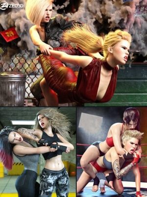 Z Street Fighting Shape and Couple Poses for Genesis 8 and 8.1-《创世纪8》和《创世纪81》的街头格斗造型和情侣造型