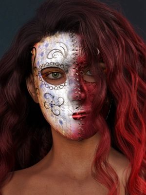 Carnival Mask for Genesis 8 and 8.1 Females-创世纪8和81女性的狂欢节面具