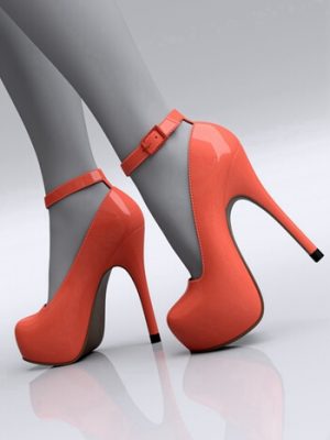 HL Platform Stiletto Heels for Genesis 9, 8 and 8.1 Female-厚底细高跟鞋，适用于9、8和81女性