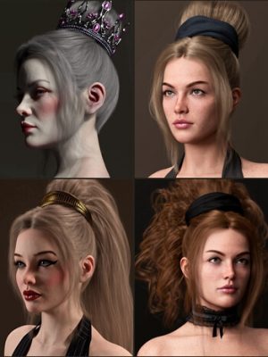 Updo of Fantasy Hair for Genesis 8 and 9-创世纪8和9幻想头发的盘发