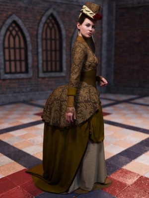 dForce Gown of Fantasy 5 for Genesis 9-创世纪9幻想5的礼服