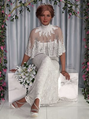 dForce Sofia Wedding Gown for Genesis 9-《创世纪9》的Dforce Sofia婚纱