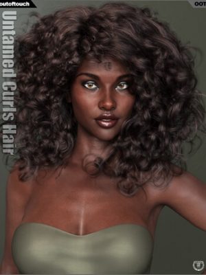 Untamed Curls Hair for Genesis 3 and 8 Female(s)-未驯服的卷发为创世纪3和8女性