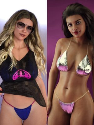 dForce Dynamic Wet Tshirt Bikini for Genesis 8 and 8.1 Females Texture Add-On-动态湿恤比基尼为创世纪8和81女性纹理插件