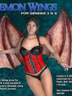 Exnem Demon Wings for Genesis 3 and Genesis 8-创世纪3和创世纪8的外恶魔翅膀