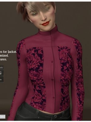 Preppy-chic for X-Fashion L&L Jacket for Genesis 8 Females-时尚的创世纪8女性夹克