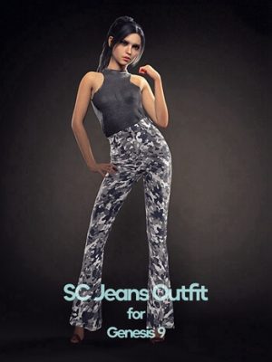 SC Jeans Outfit for Genesis 9 Feminine-《创世纪9号女性的牛仔裤套装