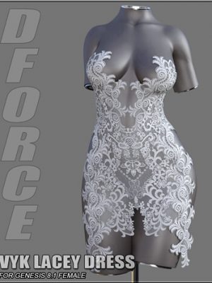 VYK Lacey Dress for Genesis 8.1 Females-礼服为创世纪81名女性