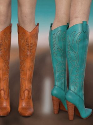 Western Boots with High Heels for G8F & G8.1F-适合8和81的高跟西靴