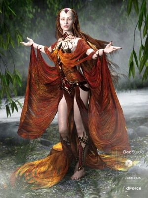 dForce Lady of Mists Outfit for Genesis 8 Female-迷雾女士为创世纪8女服装