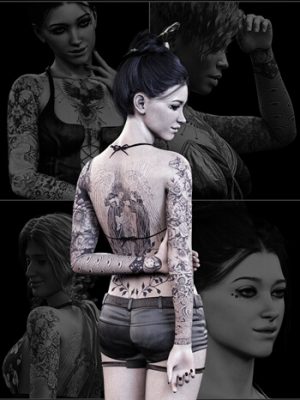 FPE Monochrome Tattoos for Genesis 9-单色纹身为创世纪9