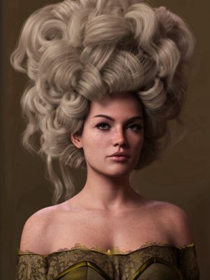 Historique Updo 2 Hair for Genesis 9-《创世纪》的历史时尚发型