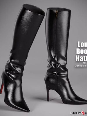 Long Boots Hattie For Genesis 8 Female-长靴子的帽子为创世纪8女