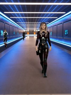 Sci-Fi Starship Corridor Volume 2-科幻版的星际飞船走廊第二卷