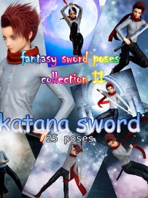 Fantasy Anime Poses II _ Katana sword_ for G2)-奇幻动漫为2推出了武士刀之剑