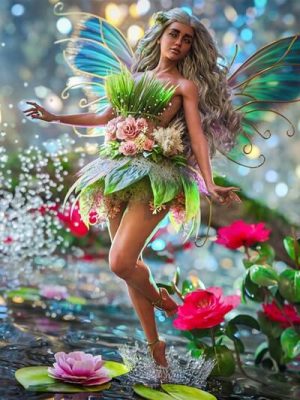 Feya Floral Fairy Outfit for Genesis 8, 8.1, and 9-《创世纪8、81和9》的费亚花仙女服装