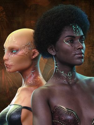 FPE Face Fantasy Scarification Shell 2 for Genesis 8.1 Female-脸幻想疤痕外壳2为创世纪81女性