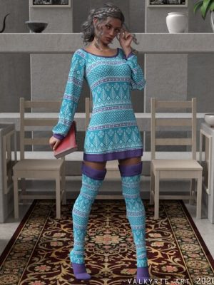 InStyle – X-Fashion Holiday Outfit for Genesis 8 Females-为《创世纪》杂志设计的8位女性设计的时尚节日服装