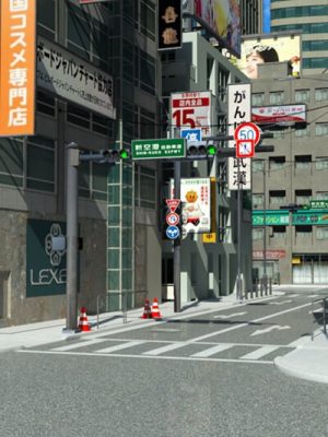 Japanese City Block for DAZ-为提供服务的日本城市街区