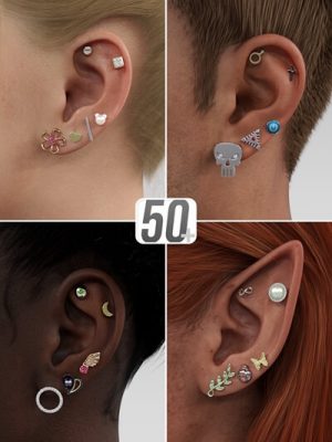 NG Ultimate Stud Earring Collection for Genesis 9, 8, and 8.1-终极螺钉耳环收集为创世纪98，和81