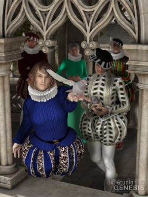 Renaissance Male Clothing For Genesis & Genesis 8 Males-文艺复兴时期的男性服装，为创世纪和创世纪时期的8名男性设计
