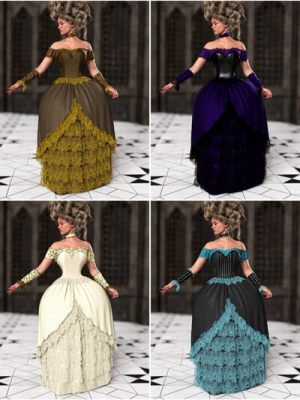 Texture Expansion for dForce Gown of Fantasy 7-幻想7中的礼服的纹理扩展