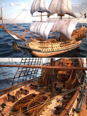 XI Galleon Pirate Ship-帆船海盗船