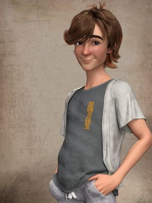 Cartoon Adult Male Character, Hair, and Outfit for Genesis 9-卡通成人男性人物，头发，和服装为创世纪9