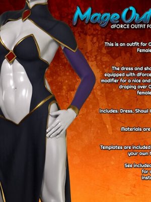 Exnem dForce Mage Outfit for Genesis 8 Female-法师装备为创世纪8名女性